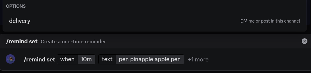 Babblebox reminder command